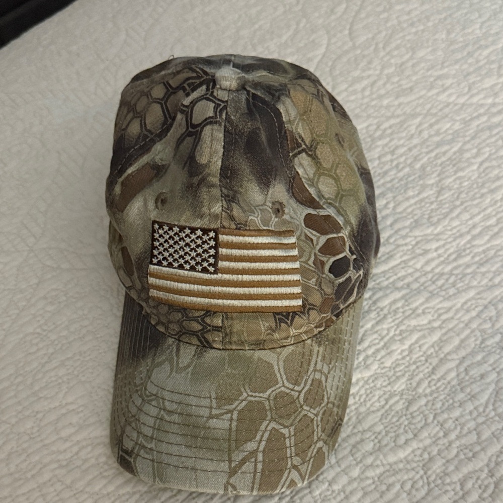 Kryptek Camouflage American Flag Cap